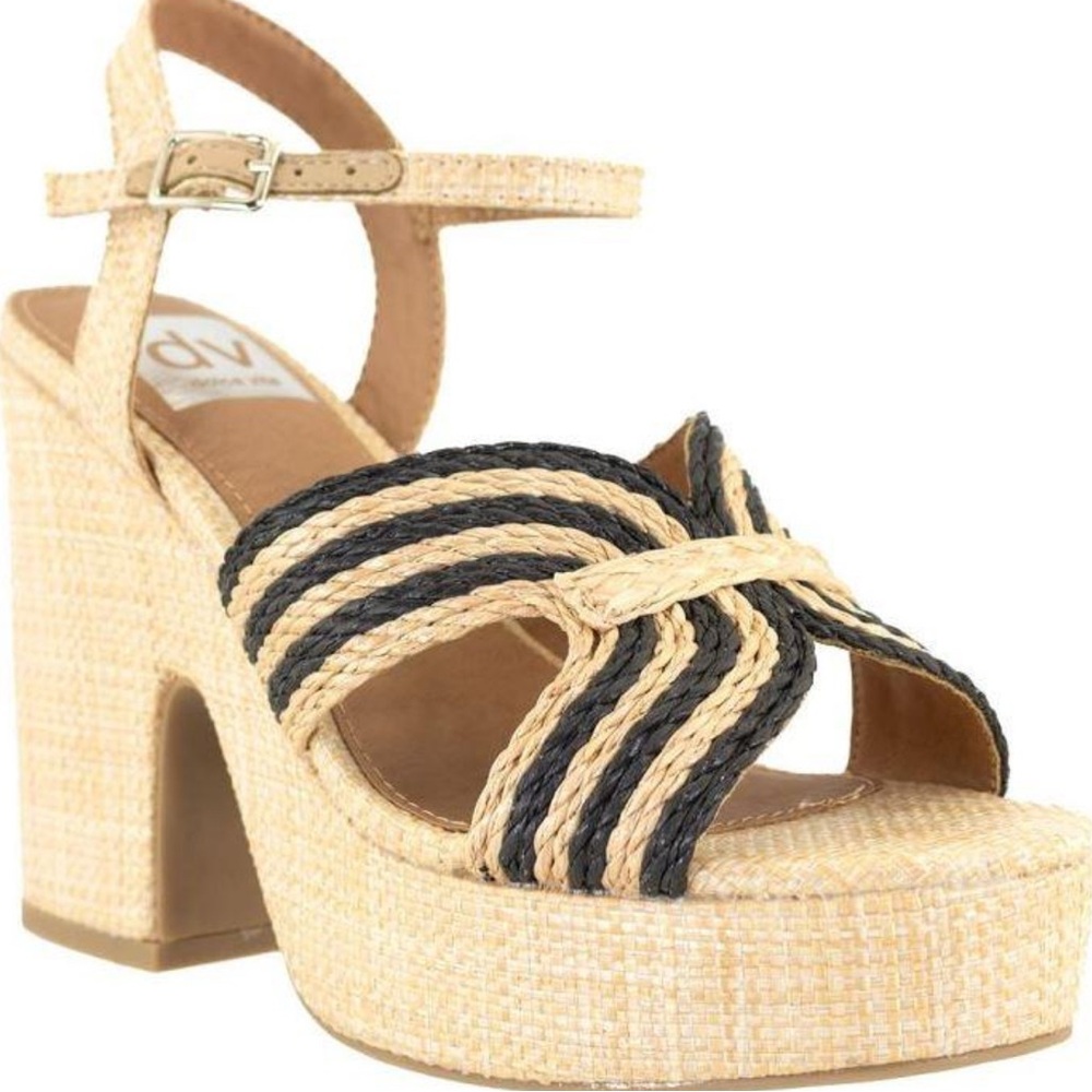 DV by Dolce Vita Women's Espadrille Sandals in Tan and Black